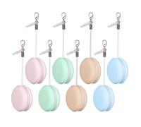 Janasiba Lot de 8 brosses de nettoyage pour écran de téléphone portable, macaron, avec porte-clés décoratif pour téléphone portable, portable