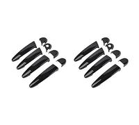 Janasiba Lot de 8 couvercles de poignée de porte extérieure en fibre de carbone pour 1 2 3 4 Série E87 E90 E91 E92 E93 F30 X1 X2 X3 X4 X5 X6 LHD
