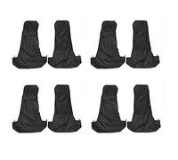 Janasiba Lot de 8 housses de siège universelles en nylon imperméable pour voiture et van Noir