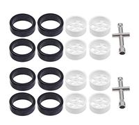 Janasiba Lot de 8 moyeux de jante K969-01 K969-02 avec pneus pour K969 K979 K989 K999 P929 P939 1/28 RC Drift Car Pièces de rechange