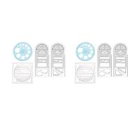 Janasiba Lot de 8 règles géométriques multifonctionnelles - Règle de mesure - Règle en plastique - Outils de mathématiques pour étudiants, école, bureau