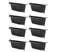 Janasiba Lot de 8 revêtements intérieurs de porte de voiture compatibles pour F25 F26 X3 X4 2011-2017, gauche, noir