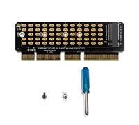 Janasiba M2 NVMe Carte adaptateur M2 SSD NVME vers PCIE 4.0 X4 Carte Riser Adaptateur de disque dur Support MKEY Adaptateur pour serveur 1U