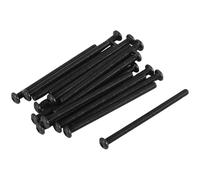Janasiba M3 x 45 mm Acier Intérieur Six pans Vis Tête Lentille Vis Noir 20 Pièces