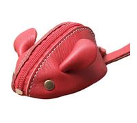Janasiba Mini porte-monnaie vintage portefeuille Homme Femme Mignon Souris Sac de Rangement Poche Poche Poche à Glissière Rouge, rouge