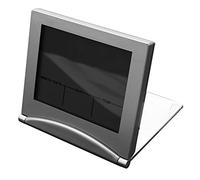 Janasiba Mini RéVeil de Voyage, Horloges Pliables de Bureau D'Affichage LCD NuméRique avec Minuterie de Date de TempéRature de RéTroéClairage Snooze 12 / 24Hr