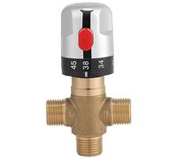 Janasiba Mitigeur thermostatique en laiton G1/2 pour système de douche, contrôle de la température de l'eau, tuyau, bassin, contrôle du thermostat