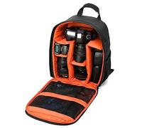 Janasiba Multifonctionnel pour Appareil Photo, Sac éTanche pour Appareil Photo ExtéRieur pour RandonnéE, Voyage Sprots-Orange