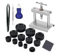 Janasiba Outil de pressage pour montre, kit de pressage en verre de montre, fermoir arrière de boîtier, presse arrière de montre en métal, outil de remplacement des piles de montre, A