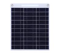Janasiba Panneau solaire 60 W, chargeur double USB portable 5 V, kit de panneau pour l'extérieur, batterie de secours et chargeur de téléphone