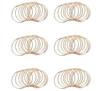 Janasiba Paquet de 60 Les Anneaux en Métal avec Attrape-Rêves en Or de 3 Pouces, Anneaux en Macramé pour Attrape-Rêves et Artisanat