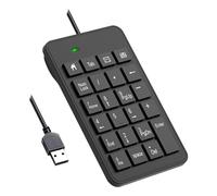 Janasiba Pavé numérique filaire, USB 23 touches, pavé numérique, clavier de comptabilité financière, accessoire de bureau pour ordinateur portable, PC, ordinateur