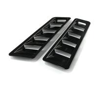 Janasiba Pelle d'admission d'air pour capot - Plaque de refroidissement pour grille d'aération - ABS - 17 x 5 - Noir vif