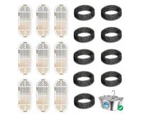 Janasiba Pièces de Rechange Filtres Eponges Filtres pour à Eau pour Chat en Acier Inoxydable de 108Oz/3.2L 4L avec Silencieux 6 Pcs