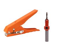 Janasiba Pince à façonner les bords, outil de poinçonnage, pince de recouvrement, 3 x 8 mm, foret fraisé, trou de vis, chapeau, outil de travail du bois