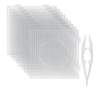 Janasiba Planche à découper avec perles à repasser, grande planche à découper avec perles en plastique, ensemble carré de perles à repasser pour bricoler des perles