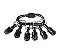 Janasiba Porte-embout hexagonal 1/4" - Barre d'extension - Porte-embout de clé - Adaptateur de vis - Support de foret - Noir