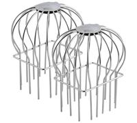 Janasiba Protection de Gouttière, 2 Pièces, Filtre de Gouttière à Tête Ronde, Protection de Gouttière, Même Couvercle de Gouttière de Remplacement Creux pour Feuilles-A