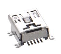 Janasiba R Lot de 5 mini USB type B femelle 5 broches 180° SMD SMT PCB Adaptateur pour connexion à souder
