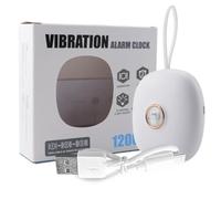 Janasiba Réveil Vibrant pour Les Gros Dormeurs, Les Adolescents Sourds et Malentendants, Alimenté par Charge pour Un Usage en Voyage ou à