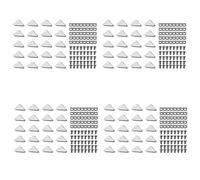 Janasiba Série 2020 - Lot de 80 connecteurs profilés en aluminium - Support d'angle - 160 écrous à rainure en T M5 x 10 mm - 160 vis à six pans creux M5 x 10 mm pour accessoires profilés en aluminium