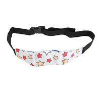 Janasiba SièGe de SéCurité pour Voiture Positionneur de Sommeil Nourrissons et Support de TêTe de Landau Poussette Ceinture de Fixation RéGlable (éToiles ColoréEs)
