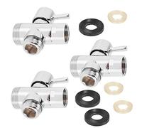 Janasiba SOLID Lot de 6 valves de commutation à 3 voies pour système de douche IPS 1/2 pièces de rechange, cuivre chromé