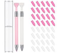 Janasiba Stylo de Peinture Diamant 2 PièCes avec 40 PièCes de Cire de Remplacement pour Peinture Diamant, Accessoires d'art Diamant