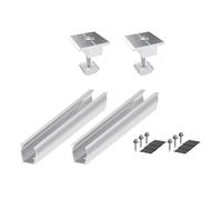Janasiba Support de de panneau solaire, rails, fixation de serrage, modulaire, alimentation solaire PV, toit trapézoïdal, 30 mm, , facile à utiliser