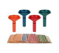 Janasiba Trieur de pièces avec pochettes pour pièces et 150 pochettes pour rouleaux de pièces en plastique assorti, comme sur la photo, pour toutes les pièces