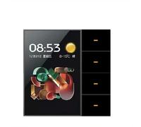 Janasiba Tuya Zigbee 3,5 Interrupteur mural intelligent Écran tactile 4 groupes Interrupteur 8 voies Scène Radar Capteur Variateur Smart Home A