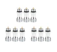 Janasiba Vanne D'Air en Acier Inoxydable pour PièCes D'AéRographe à Double Action Accessoires pour Outil de PulvéRisation de Peinture pour Brosse à Air 9 PièCes