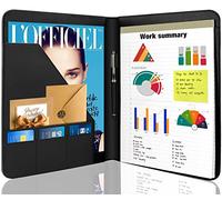 Jancosta 1 porte-documents professionnel avec bloc-notes format lettre (noir, 1 pièce)