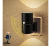 JandCase Veilleuse LED Dimmable avec Détecteur de Mouvement (ON/AUTO/OFF), Réglable 0-100LM, 3000K Blanc Chaud