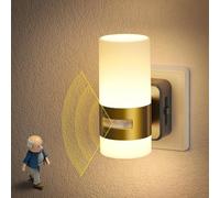 JandCase Veilleuse LED Dimmable Détecteur de Mouvement Capteur Crépusculaire 3000K Blanc Chaud Couloir, Escalier, Cuisine