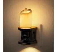 JandCase Vintage lumière de nuit prise, 1 pièces 3000K, Dimmbar 0-100LM avec capteur d'éblouissement, LED Candle Design lumières de nuit, pour chambre à coucher, couloir, escalier