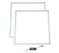 JANDEI - 2 Panneaux LED 60 x 60 cm. Cadres Lumineux 48 W, 4800 lm, pour Installation dans Faux Plafonds Modulaires avec Panneaux Armstrong, 40000 heures - Driver inclus (Lumière froide 6000K)