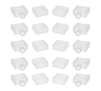 JANDEI - 20 embouts pour la fixation de profilés en silicone souple, de 13 mm de large et 5 mm de haut, blancs. Conviennent à un usage extérieur