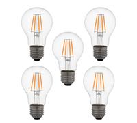 JANDEI - 5 x Ampoule LED à filament 3 W, culot à vis Edison E27, style vintage, finition cristal visible, 2700 K, 490 lumens. Décorative, élégante, non variable, dimensions : 4,5 cm x 8 cm.
