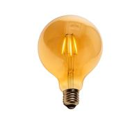JANDEI - Ampoule LED Globe, culot à vis Edison E27 avec filament 5 W, style vintage, finition verre ambré, 2700 K, décorative, élégante, non dimmable, dimensions : 12,5 cm x 18 cm