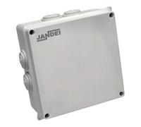 Jandei - Boîtier étanche à montage en surface. Carré Installation intérieur/extérieur, 4 entrées. Idéal pour applications résidentielles, commerciales ou industrielles. (150 x 150 x 70 mm)