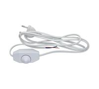 Jandei - Câble d'alimentation pour bande LED 220 V monocolore, avec variateur, prise européenne Tip C, longueur 180 cm, couleur blanche, sortie max 1 A