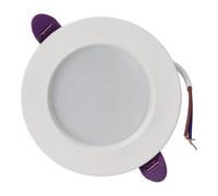 JANDEI - Downlight LED 12 W avec Cadre Circulaire Blanc, 1100 Lumens. Dimensions 119mm x 52mm - Pour Installation Encastrée dans un Trou de 90 mm (Lumière Chaude 3000K)