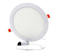 JANDEI - Downlight LED 18W CCT (3000K, 4200K, 6000K) rond, blanc encastré, diamètre 222mm. Parfait pour la maison, le salon, le bureau, le couloir, la chambre.