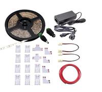 Jandei - Kit de bande LED flexible 12 V, 120 LEDs/m, IP20 pour intérieur, SMD2835, bobine 5 mètres, lumière blanche 6000 K (prêt à être assemblé, avec transformateur)