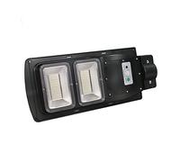 JANDEI - Lampadaire solaire à LED intégré, 950 lumens équivalent 60W halogène, extérieur IP67, blanc froid 6500K, batterie rechargeable et télécommande, détection de mouvement, garantie 2 ans