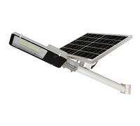 JANDEI - Lampadaire solaire d'extérieur 4000 lumens, étanche IP65, panneau solaire et télécommande, lumière blanche froide 6000K, idéal pour le jardin, la terrasse, les allées et les murs