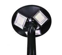 Jandei - Lampadaire solaire LED 1500 lumens, pour extérieur, IP65, batterie 12 000 mAh, télécommande incluse, capteur de mouvement 6-8 m, éclairage blanc neutre 4200 K, parc, jardin, cour, rues