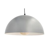 JANDEI - Lampe à suspension en métal, mate, taille 40 cm, design moderne et minimaliste, abat-jour en dôme, douille E27, idéal pour cuisine, salle à manger, chambre à coucher (gris)