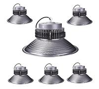 JANDEI - Lampe LED Industrielle, Super Brillante, Lumière Blanche Froide 6000K, Idéal pour Entrepôts, Garages, Usines, Ateliers, Magasins, Gymnases, Granges, Lampe pendante (200W, 6 unités)